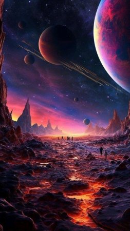 Фантастический пейзаж космоса