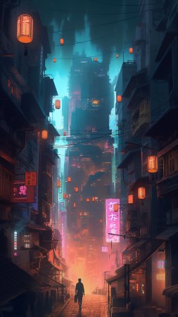 Ночной город, киберпанк