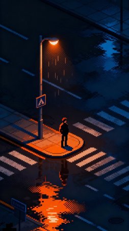 Пейзаж пиксель арт