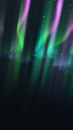 Сиреневое полярное сияние