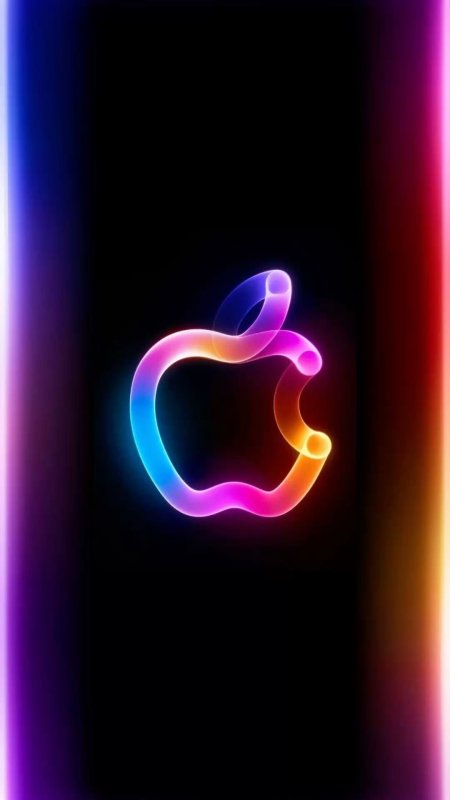Неоновый логотип apple