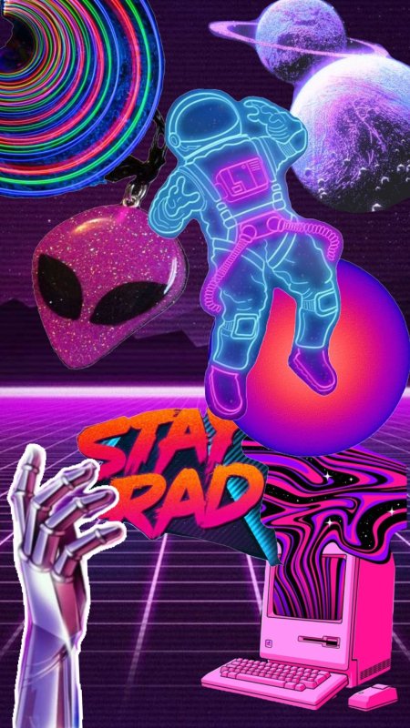 Ретрофутуризм: обои для телефона