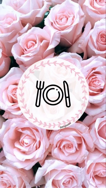Обложки для актуальных в Instagram: нежно-розовые розы (фон для телефона)