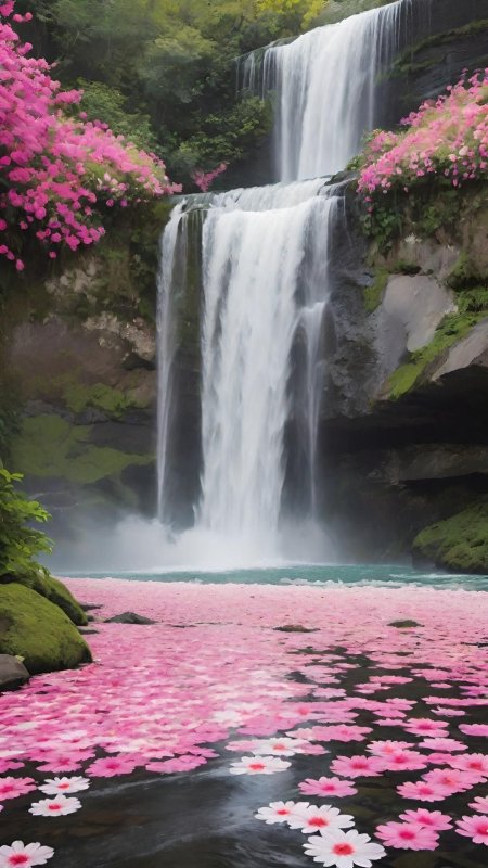 Waterfall flowers