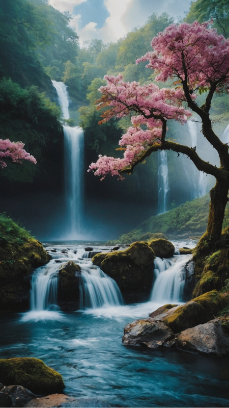 Nature waterfall