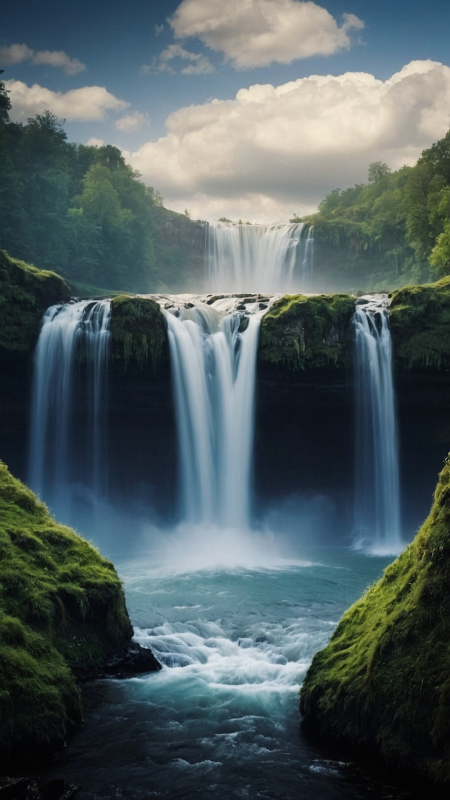 Красивый водопад