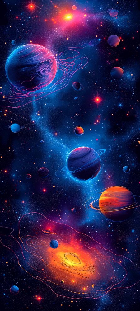 Outer space galaxy