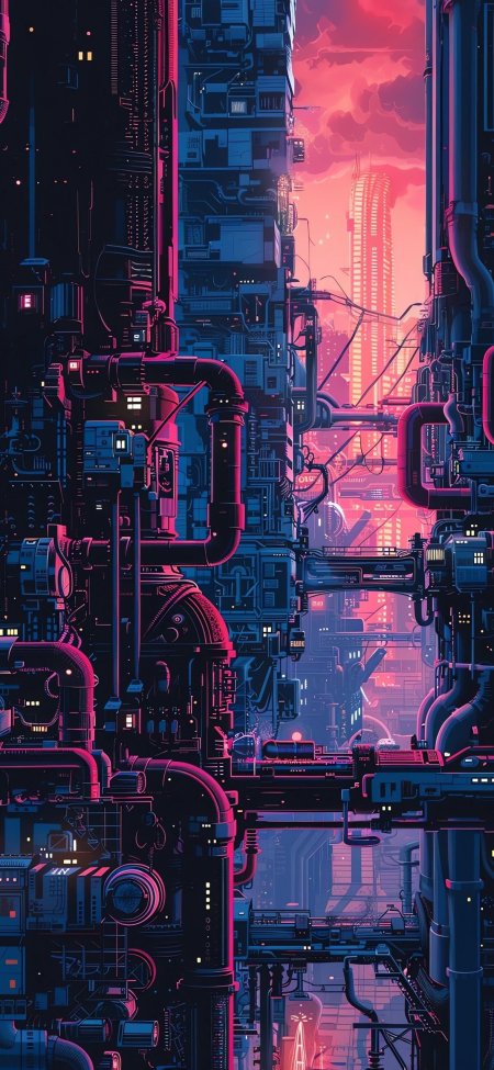 Cyberpunk pixel art