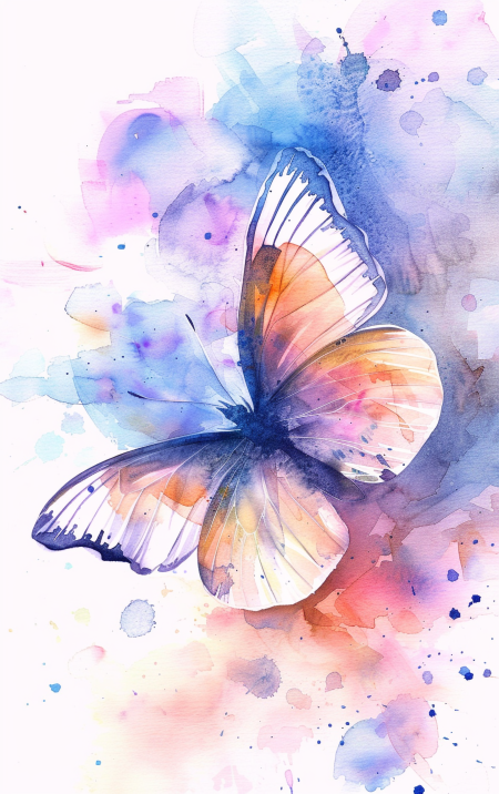 Watercolor butterfly illustration