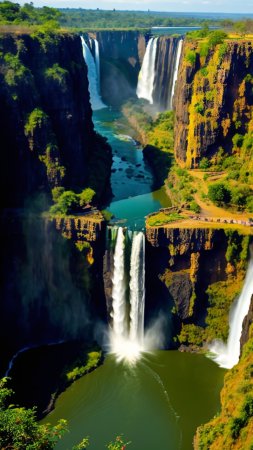 Victoria falls on the zambezi