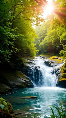 Водопад красивый