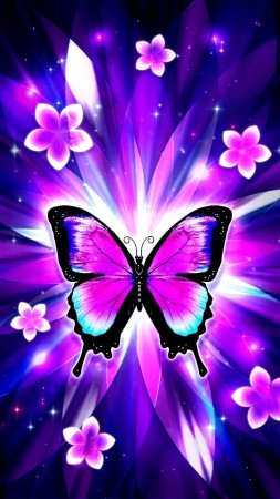 Purple butterfly wallpaper