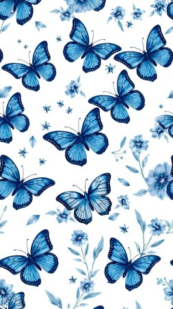 Blue butterfly wallpaper