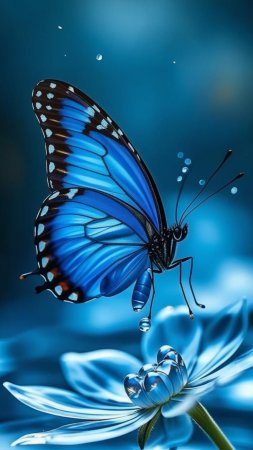 A blue butterfly