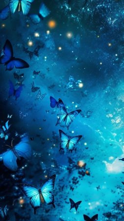 Dark blue butterfly wallpaper