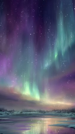 Аврора бореалис северное сияние