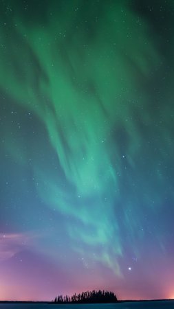 Light aurora borealis