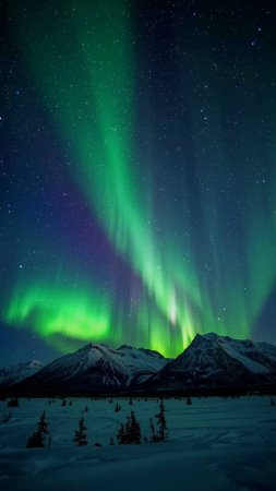Light aurora borealis