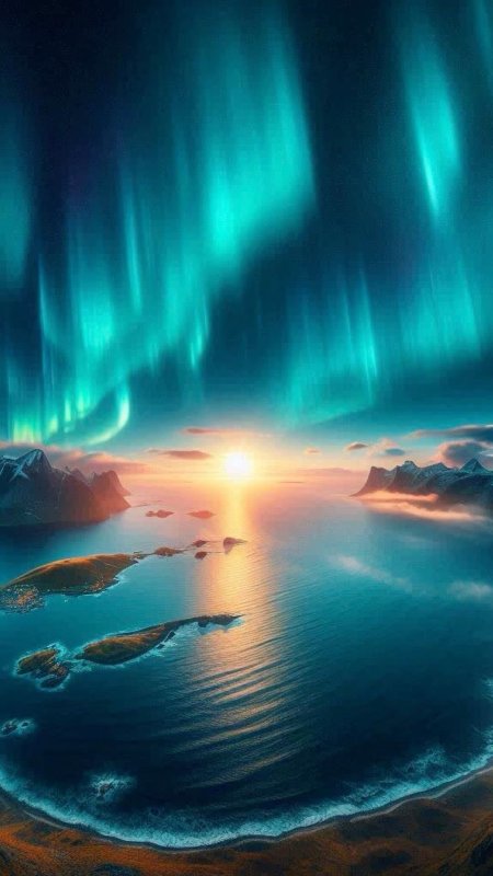 Aurora borealis northern light