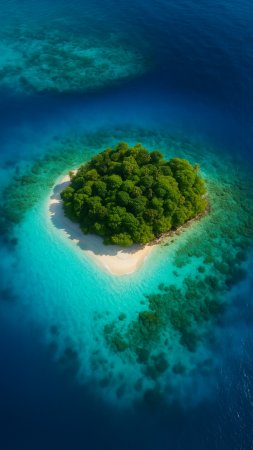 Island in ocean