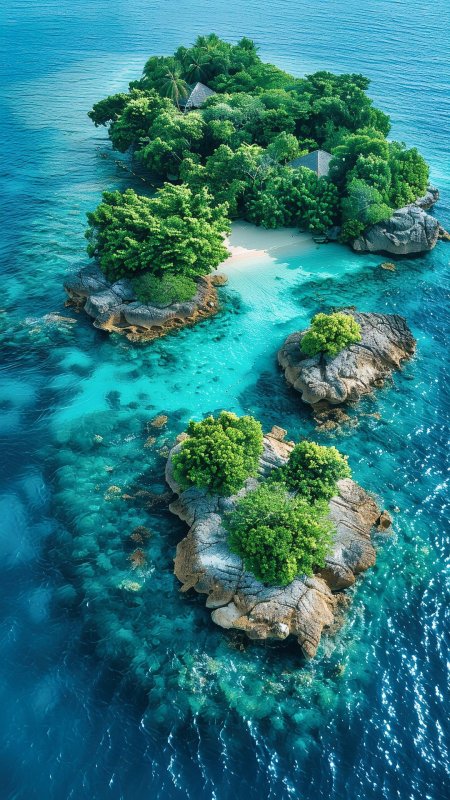 Island in ocean