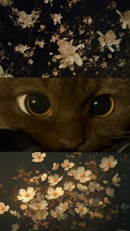 Кошка с карими глазами