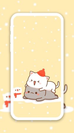 Милые новогодние рисуночки кот