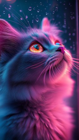 Неоновая кошка