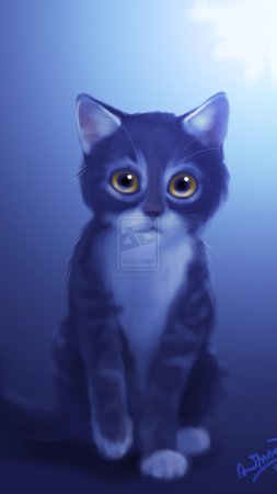 Синий котенок