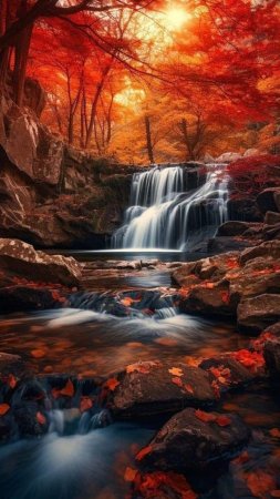 Осенний водопад
