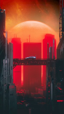 Фон киберпанк