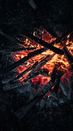 Костер огонь скачать фон 2160 x 3840