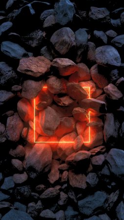 Неоновые камни скачать фон 2160 x 3840