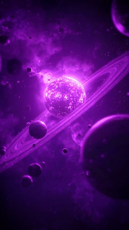 Космос фиолетовый