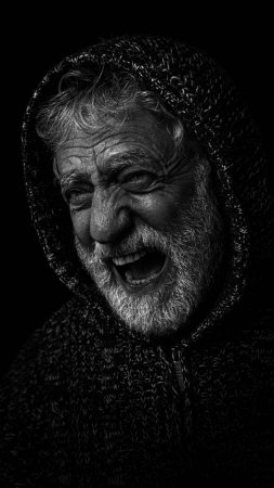 Black and white portrait