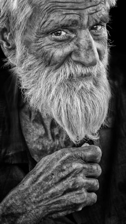 Black and white portrait