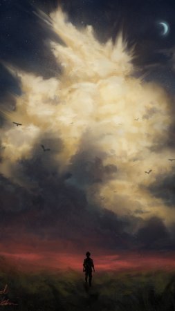 Одиночество арт скачать фон 1424 x 2532