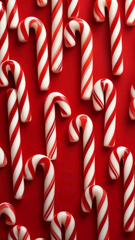Candy cane christmas скачать фон 1080 x 1920