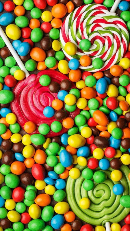 Яркие конфеты скачать фон 1080 x 1920
