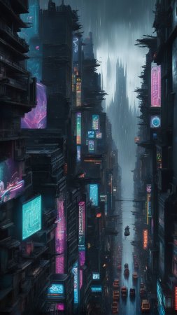 Киберпанк город