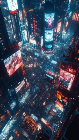 Торговые районы киберпанк-сити