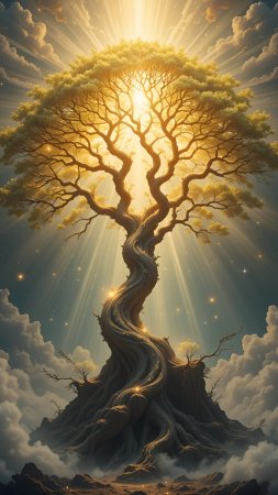 Magical tree скачать фон 1424 x 2532