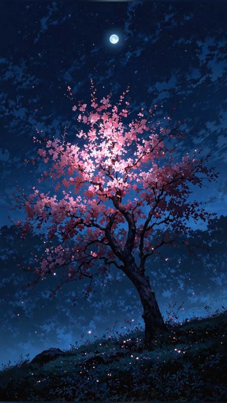 Cherry blossom tree скачать фон 1080 x 1920