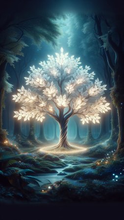Сказочное дерево скачать фон 1080 x 1920