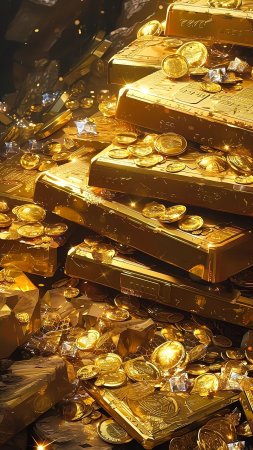 Обои с золотой монетой