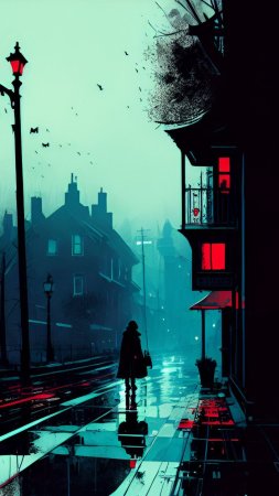 Арт пейзаж скачать фон 1080 x 1920