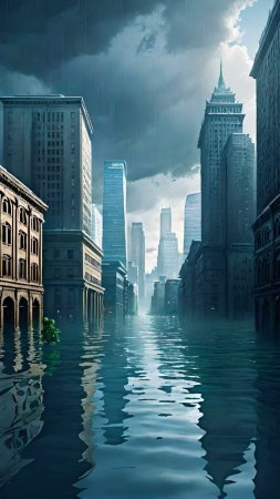 Flood city скачать фон 1080 x 1920