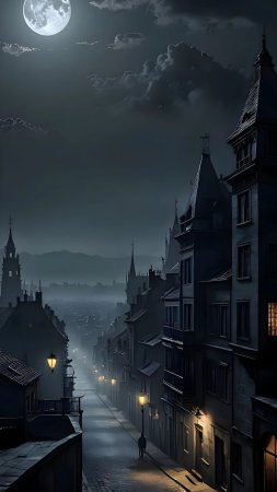 Пейзаж город скачать фон 2160 x 3840