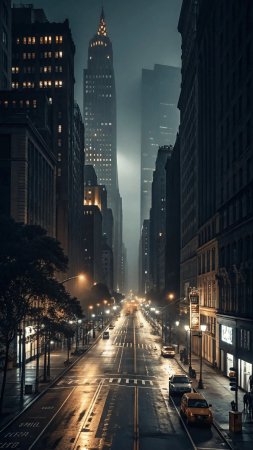 City street at night скачать фон 2160 x 3840