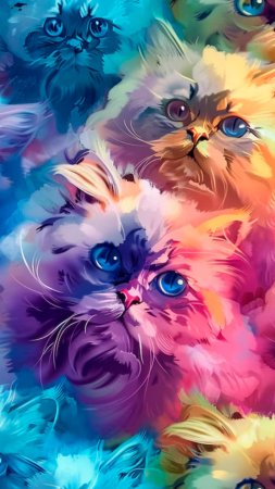 Цветные котики